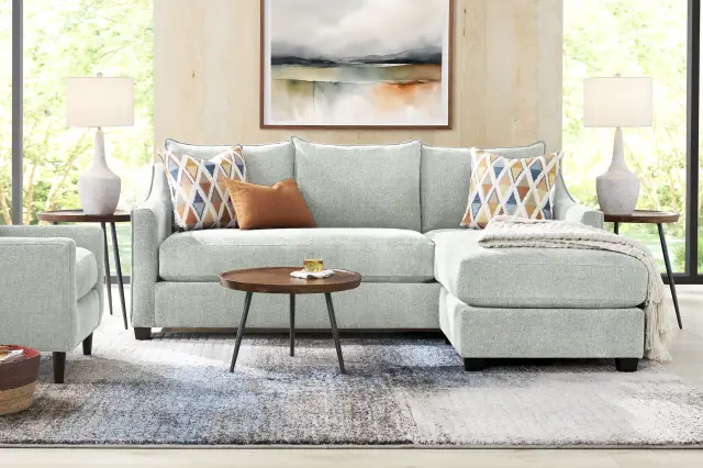 Cindy Crawford Soho Place 5 Pc Sage Green Textured Living Room Set With ...