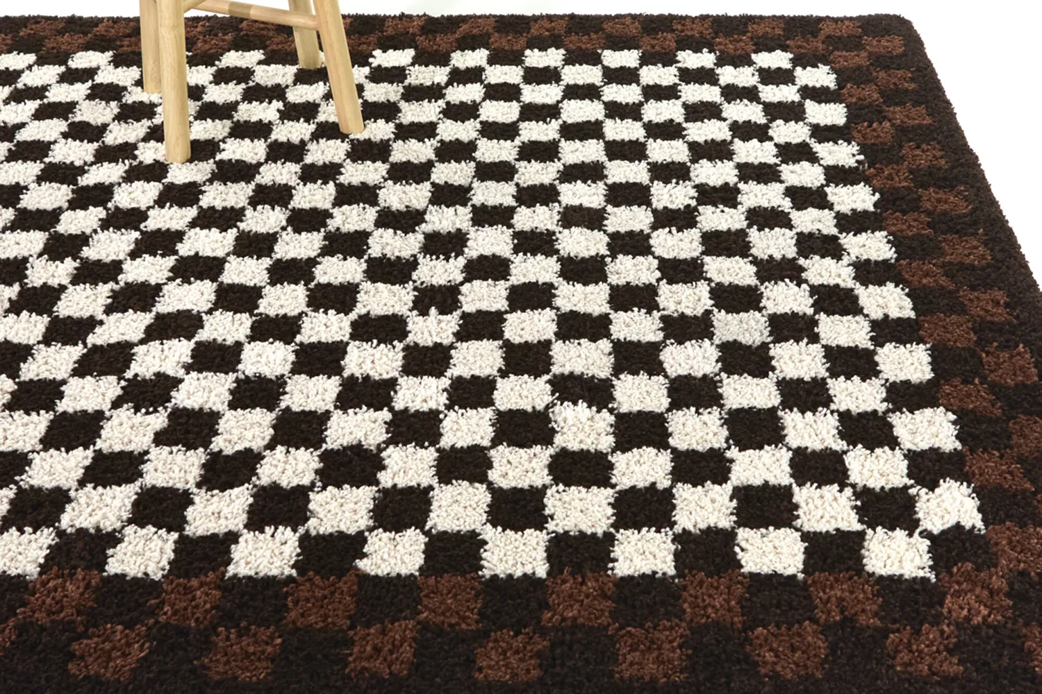 Kids Sunday Brown Checkered 5'3 x 7' Rug - Image 2