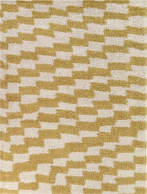 Kids Buzz Club Yellow 5'3 x 7' Rug