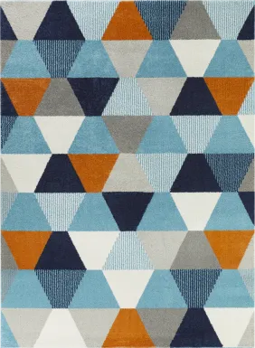 Kids Arcade Dream Blue 5'3 x 7' Rug
