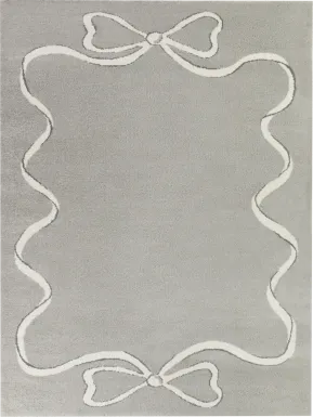 Kids Bow Manor Gray 5'3 x 7' Rug