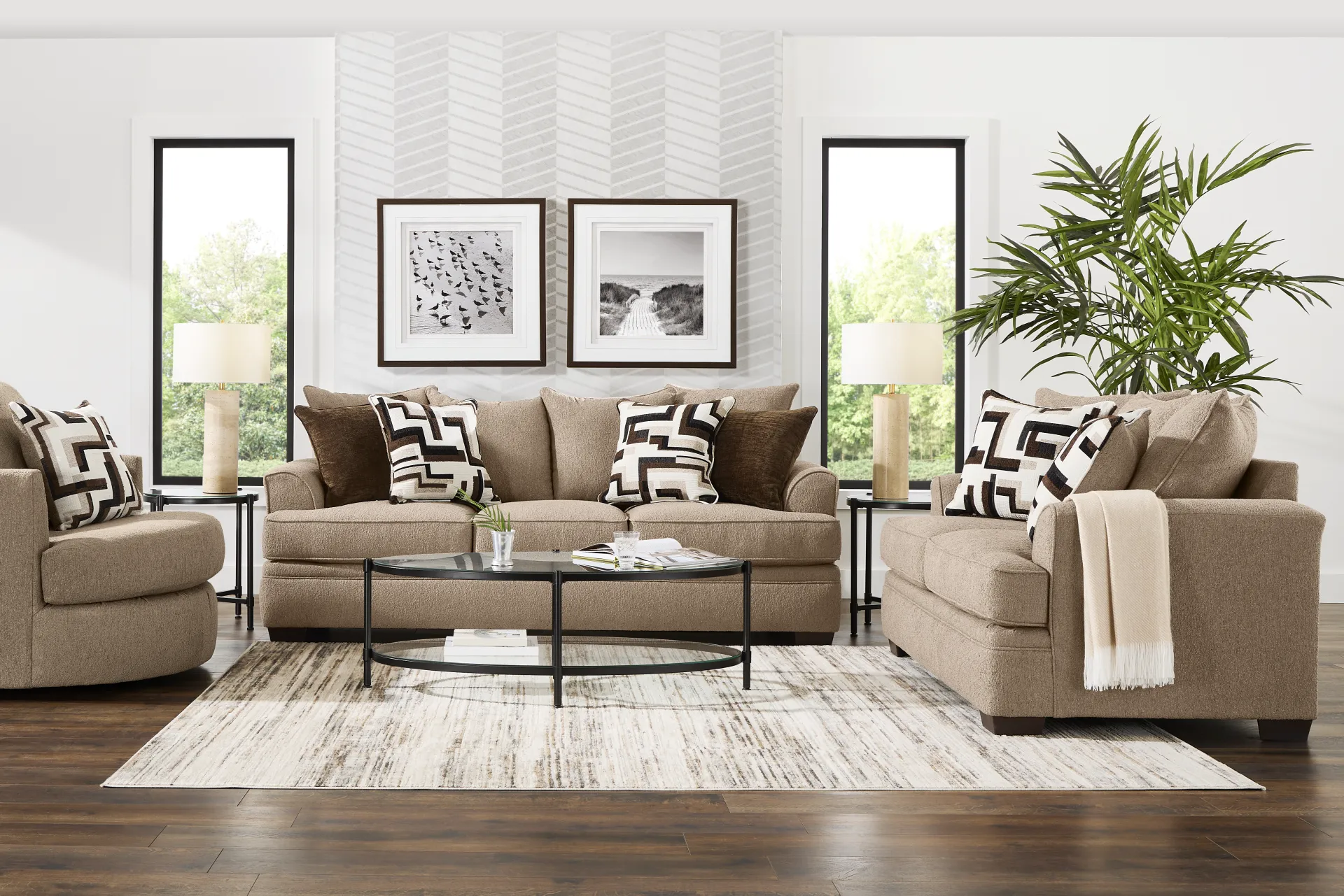 Lincoln Park Latte 2 Pc Living Room - Image 1