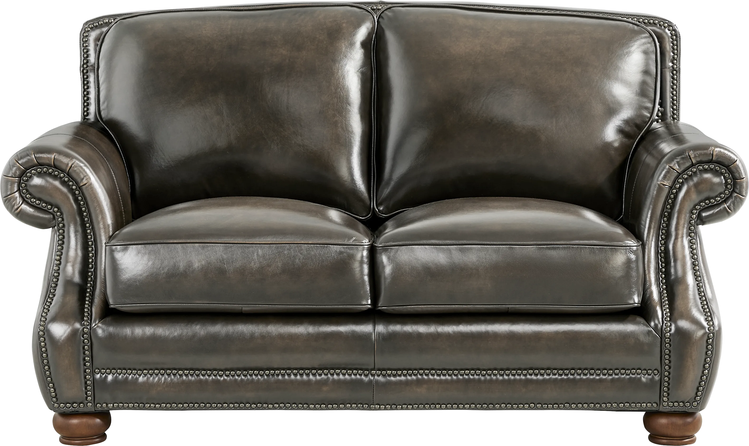 Trevaro Gray Leather 2 Pc Living Room - Thumbnail - Image 8