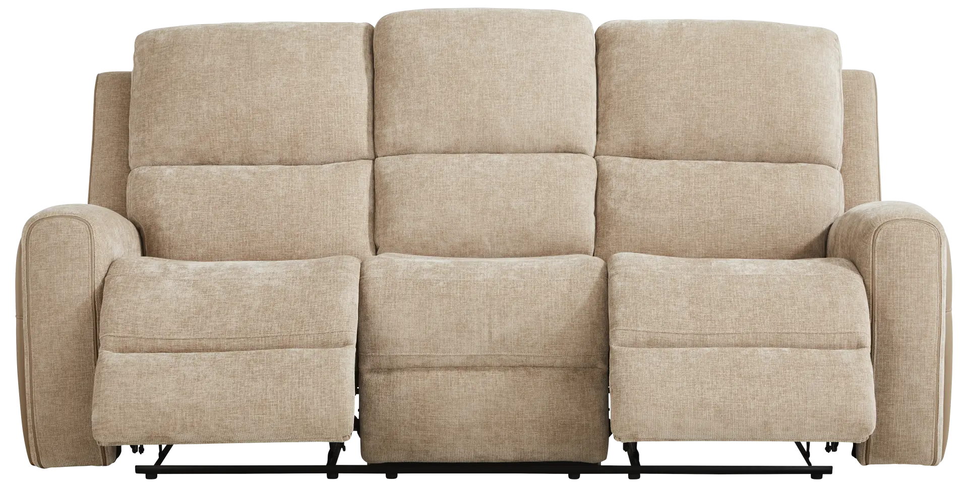 beige reclining sofa