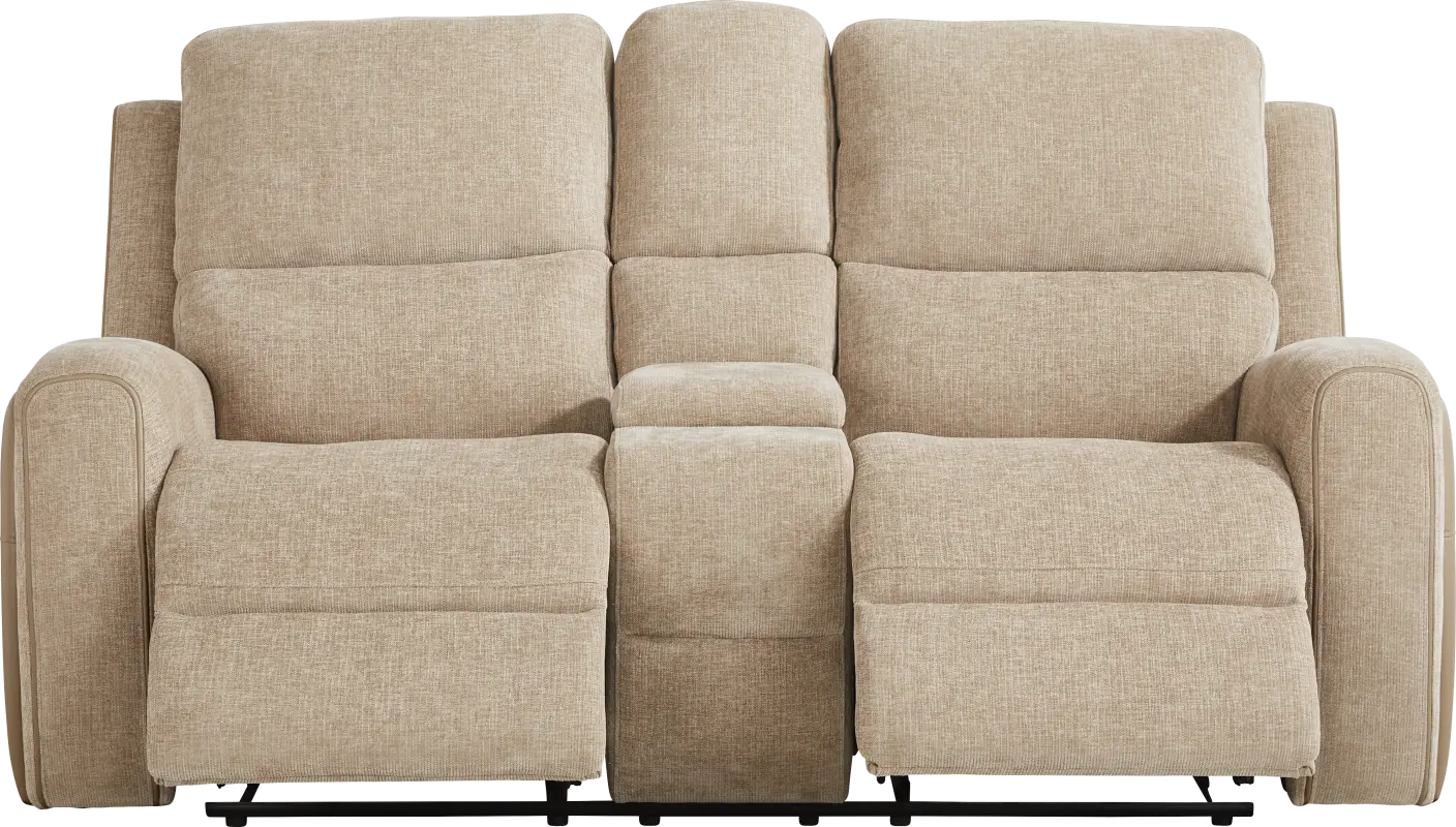 Harrison Beige Reclining Loveseat