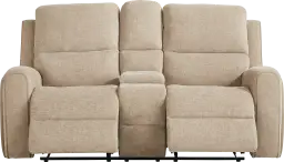 reclining console loveseat