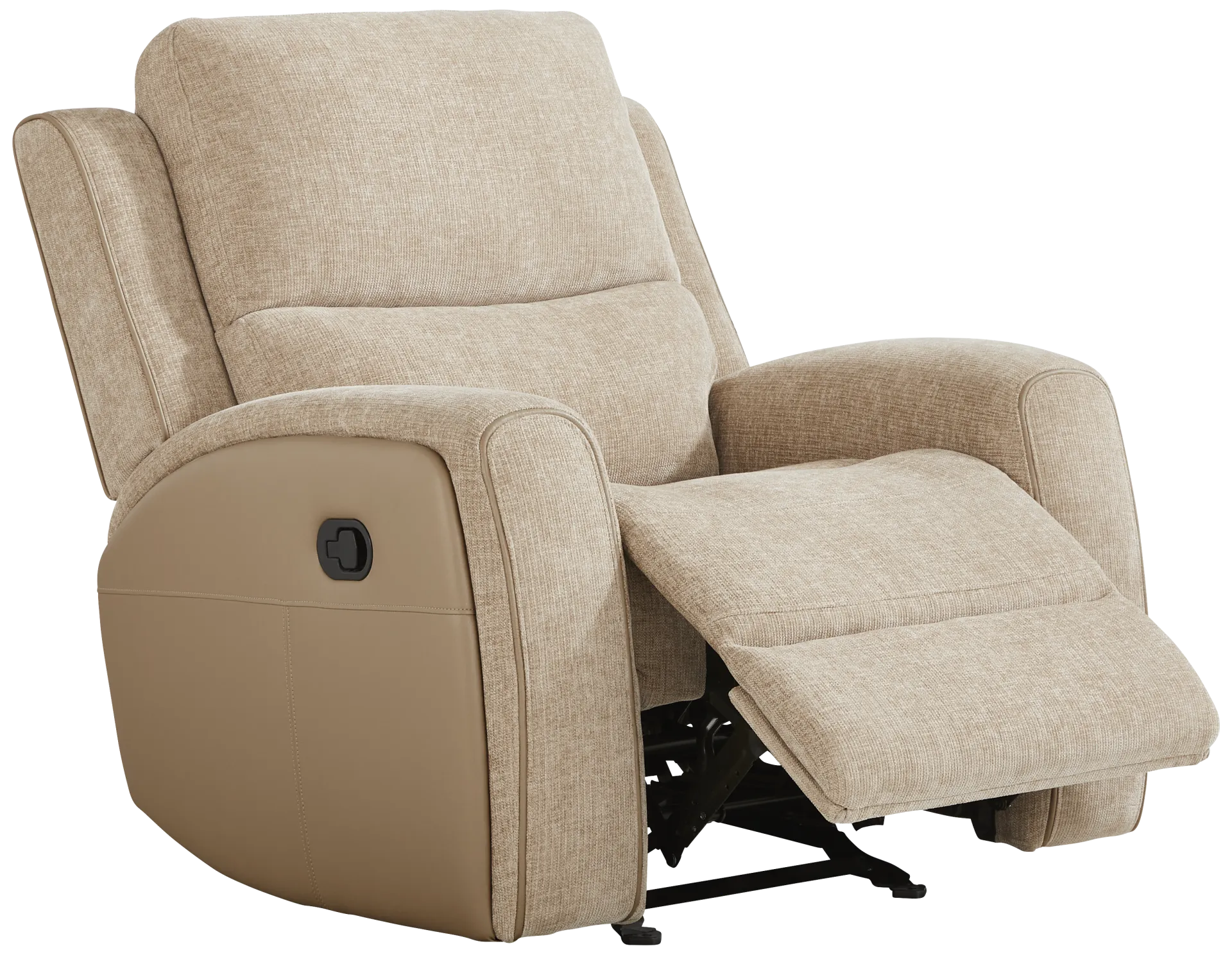 beige glider recliner