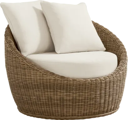 Maraluna Tan Outdoor Swivel Club Chair