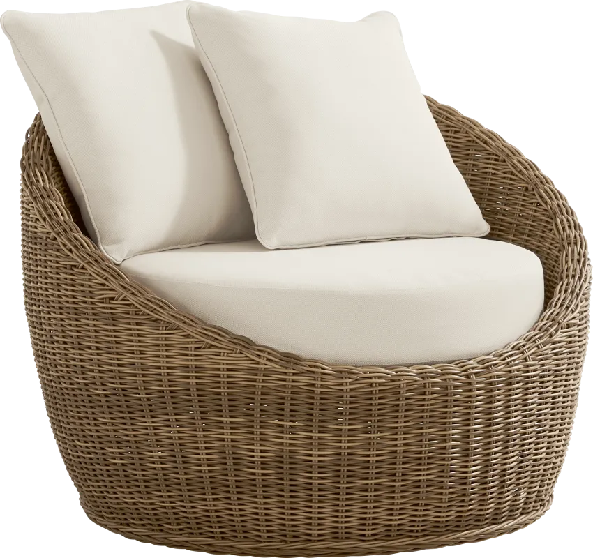 Maraluna Tan Outdoor Swivel Club Chair