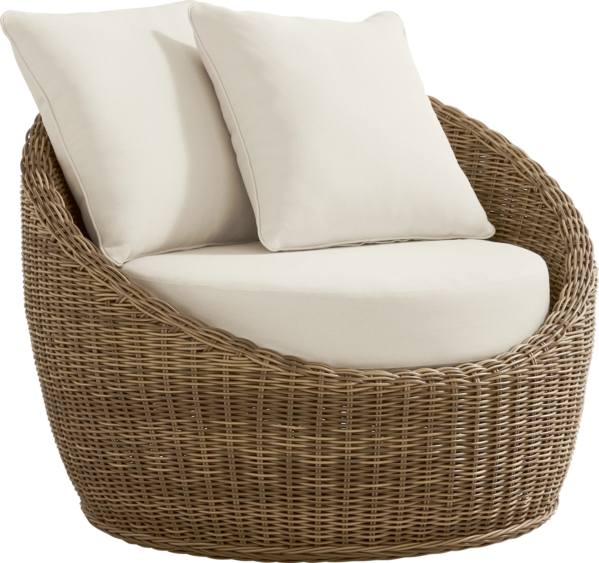 Maraluna Tan Outdoor Swivel Club Chair - Image 1