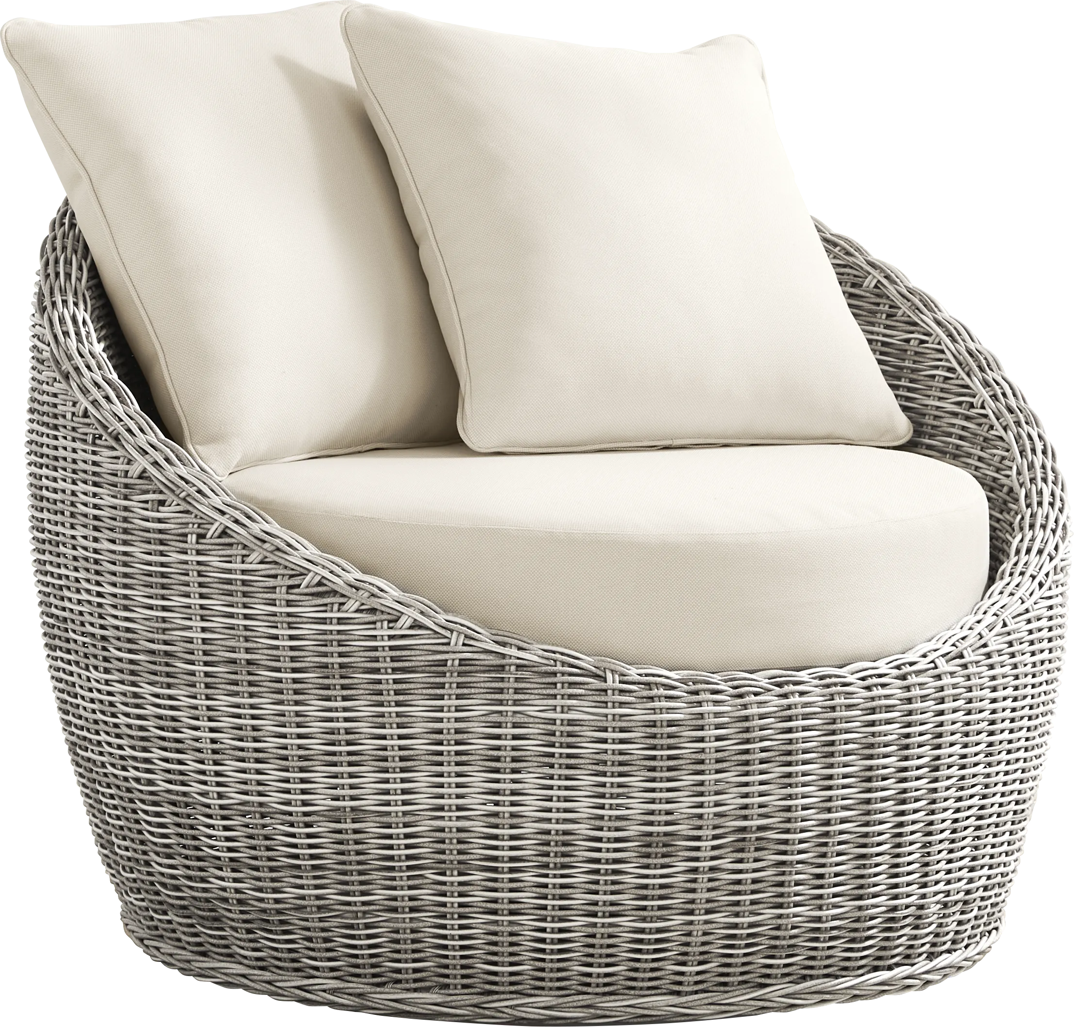 Maraluna Tan Light Wood Wicker Outdoor Swivel Chair | Rooms to Go