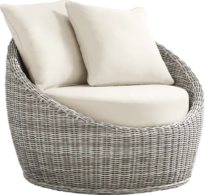 Maraluna Gray Outdoor Swivel Club Chair