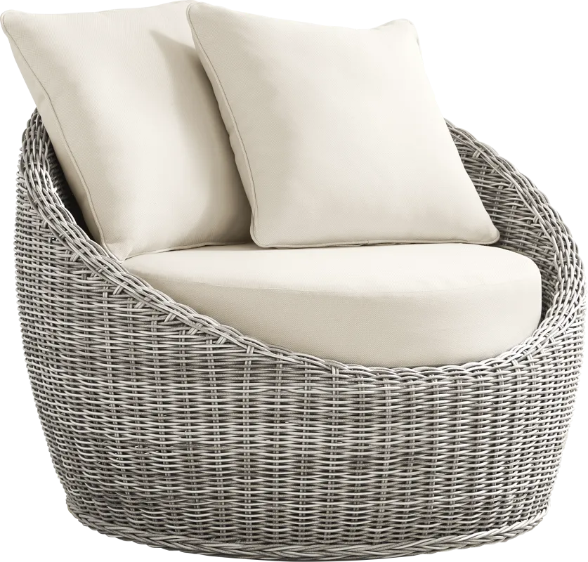 Maraluna Gray Outdoor Swivel Club Chair
