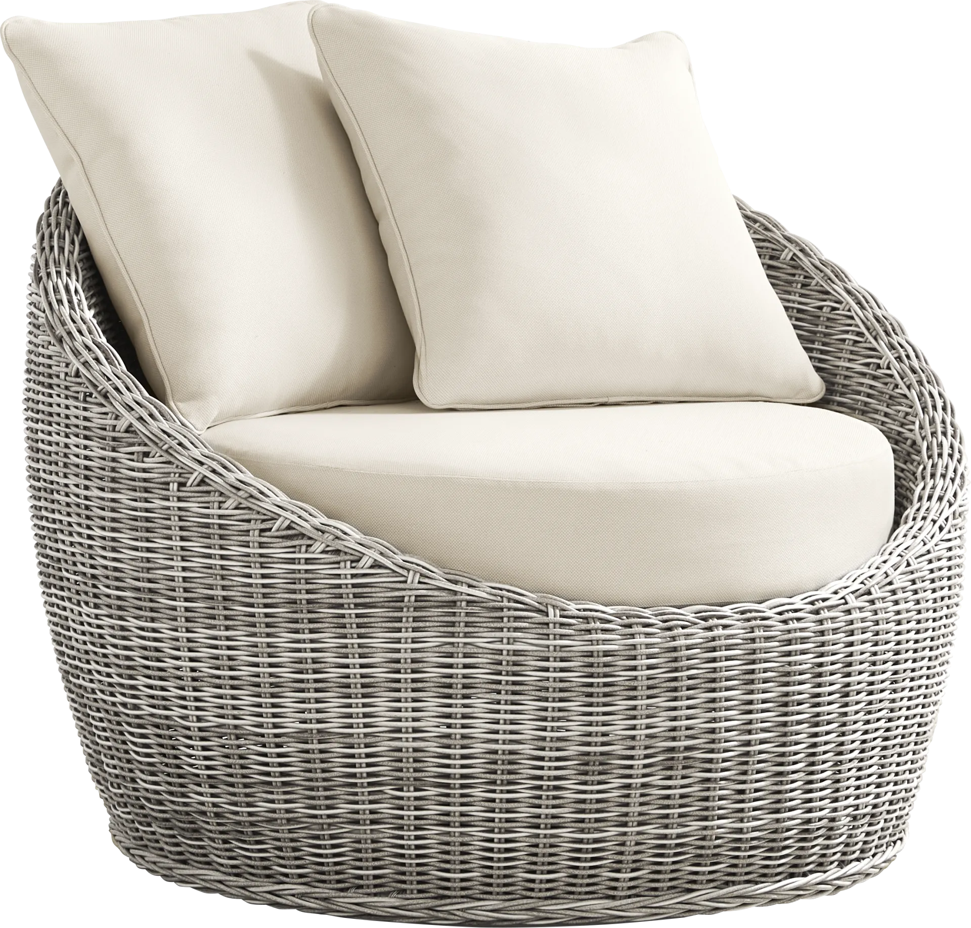 Maraluna Gray Outdoor Swivel Club Chair - Image 1