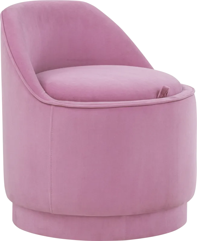 Kids Vannah Pink Swivel Storage Stool