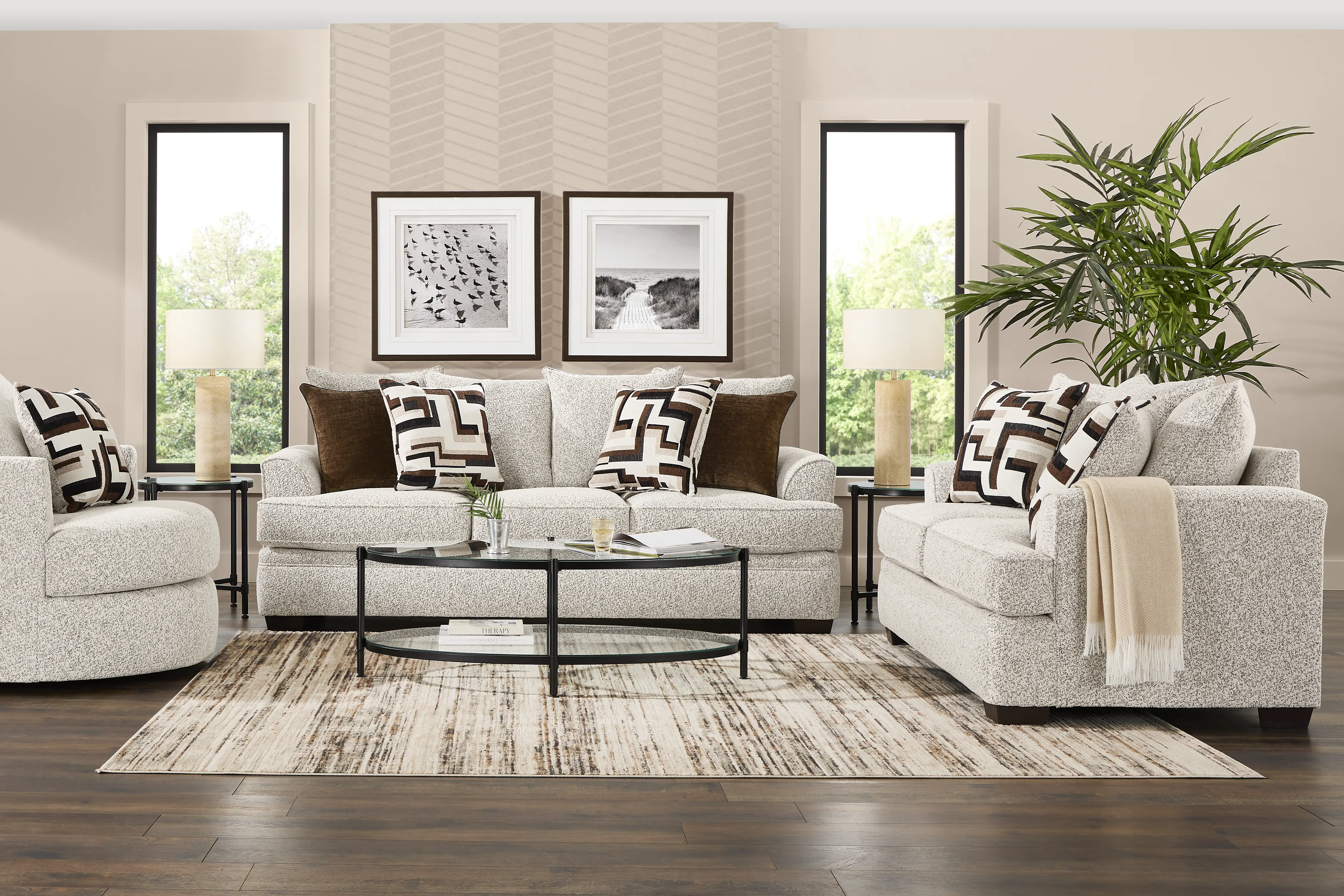 Lincoln Park Off-White 2 Pc Living Room - Thumbnail - Image 1