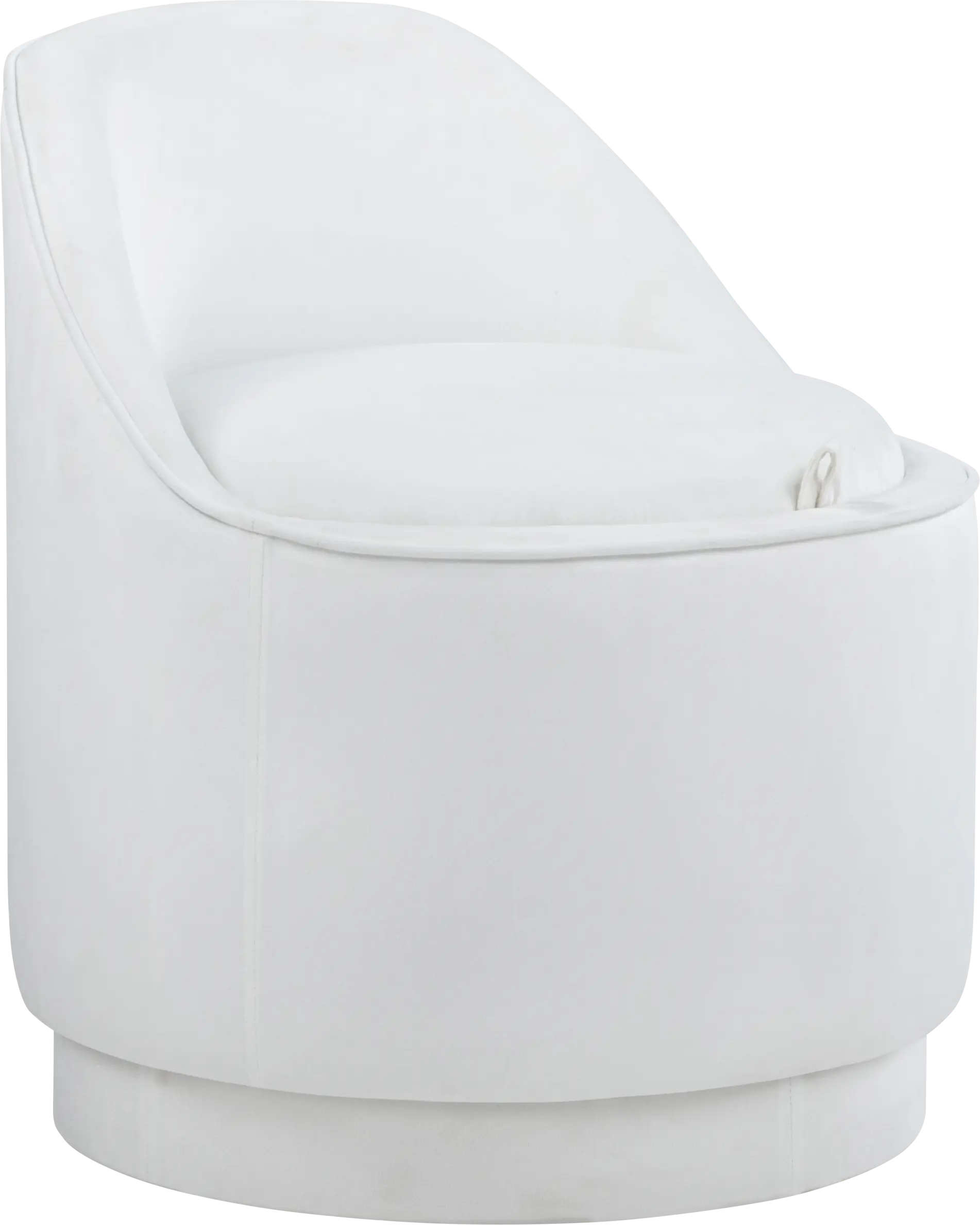 Kids Vannah White Swivel Storage Stool