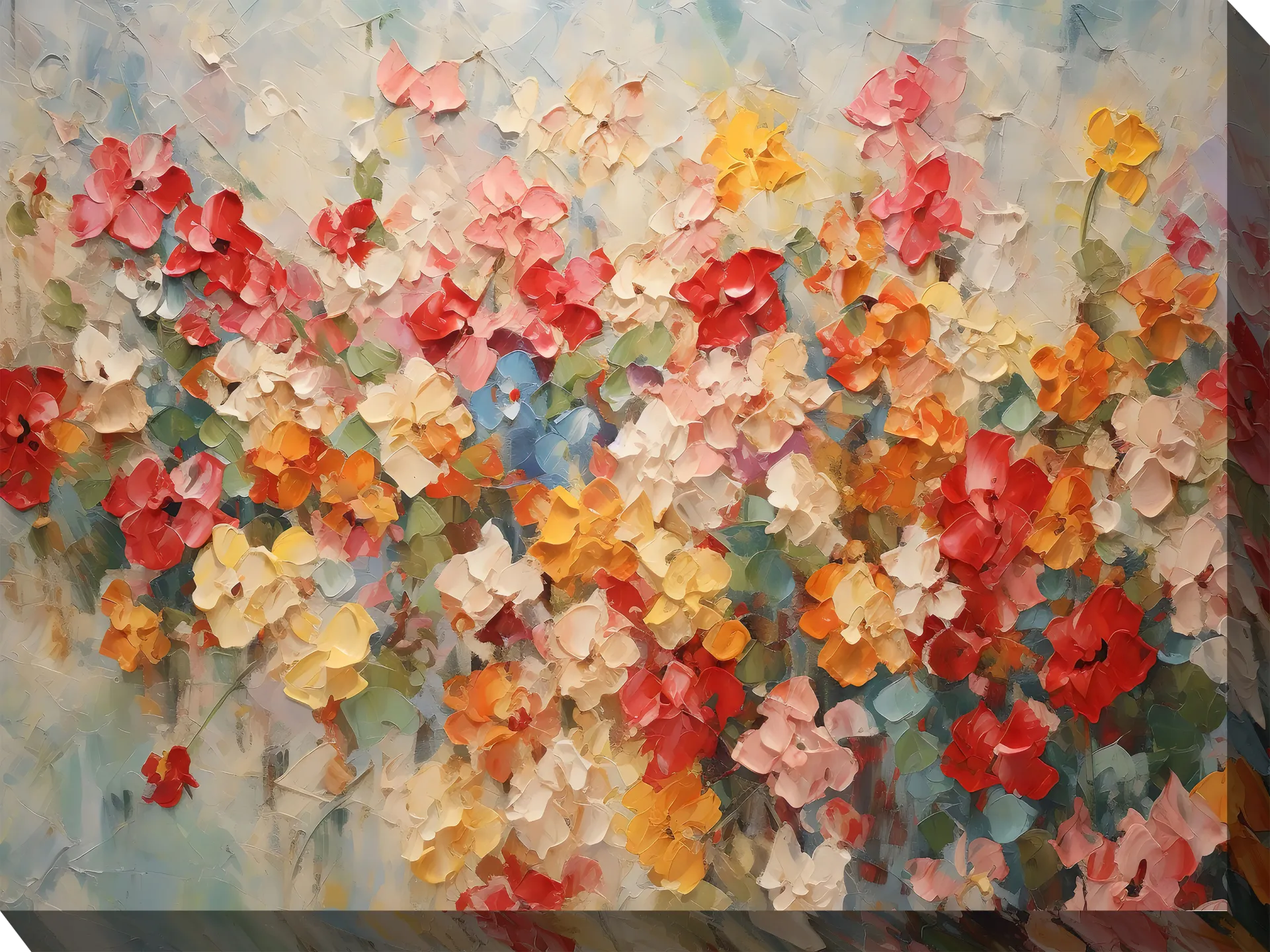 Kaleidoscope Flowers Red Indoor/Outdoor Wall Art - Image 1