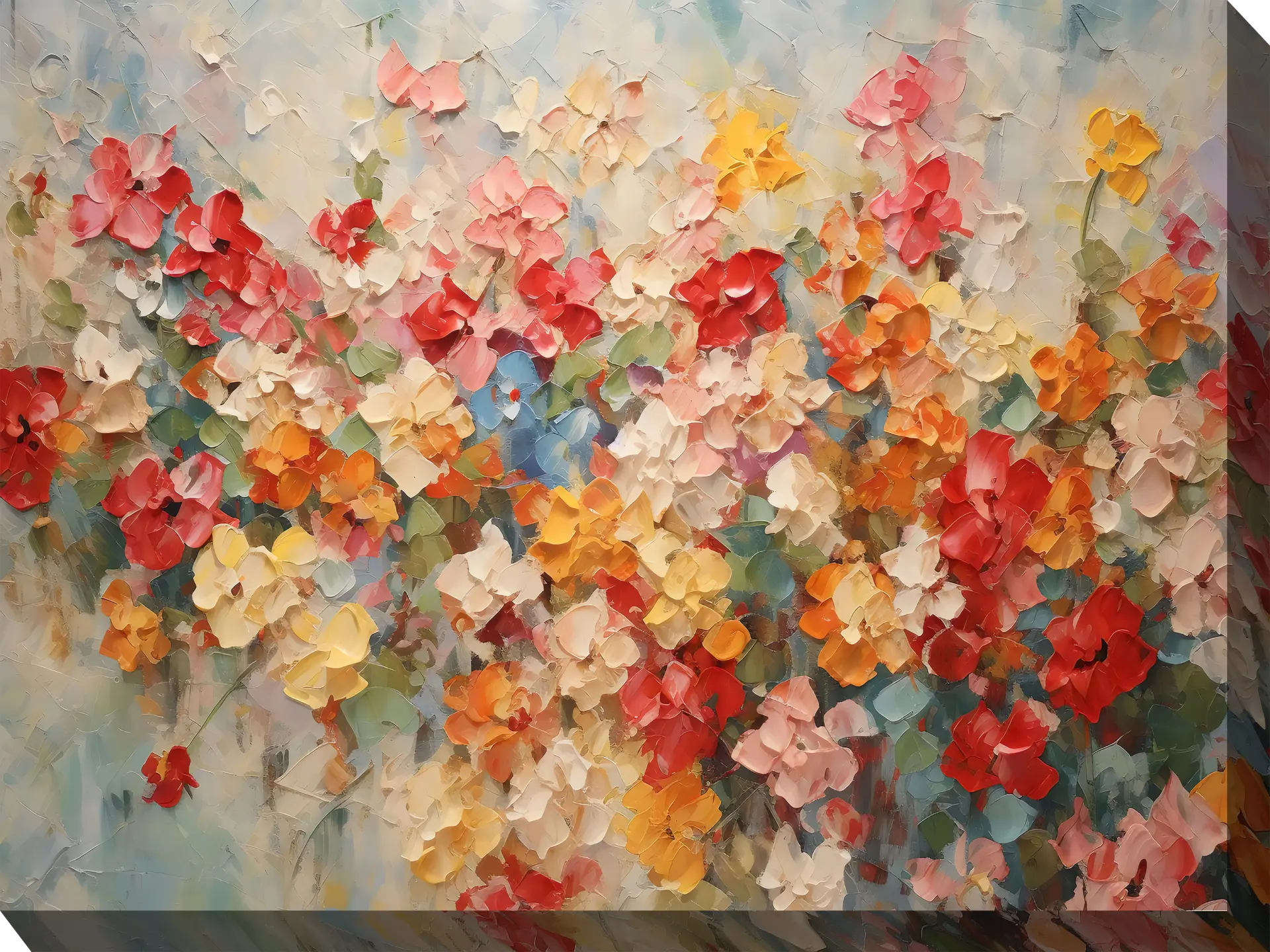 Kaleidoscope Flowers Red Indoor/Outdoor Wall Art