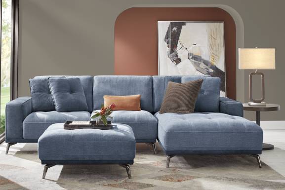 Valencia Blue 2 Pc Sectional
