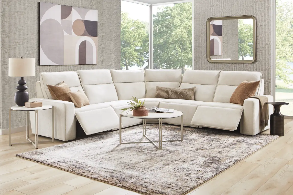 Silver 5 Pc Dual Power Reclining ModularTwo