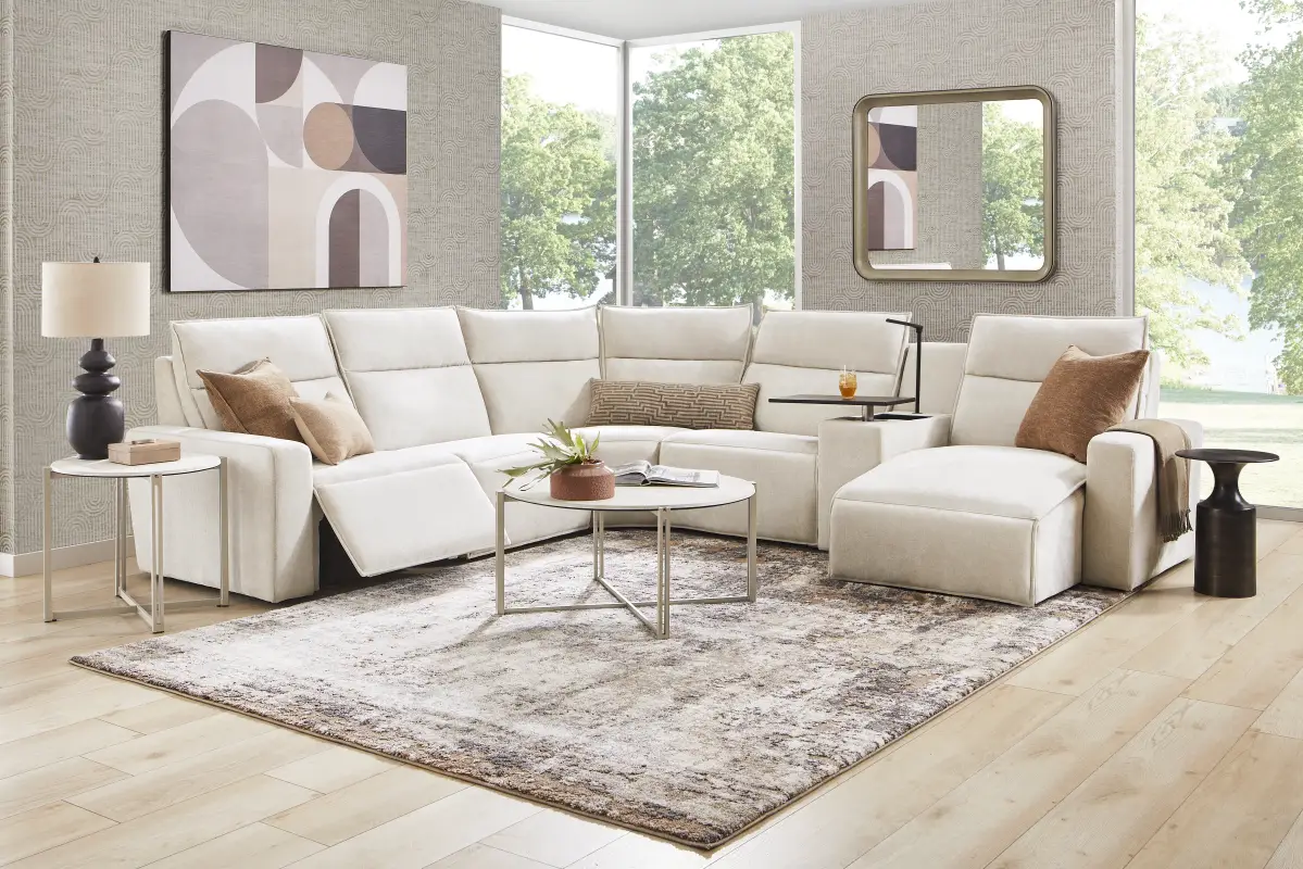 Silver 6 Pc Dual Power Reclining ModularTwo