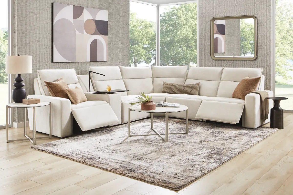 Silver 6 Pc Dual Power Reclining ModularTwo