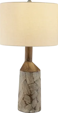 Mullett Bend Brown Lamp