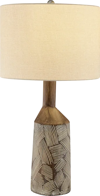 Mullett Bend Brown Lamp