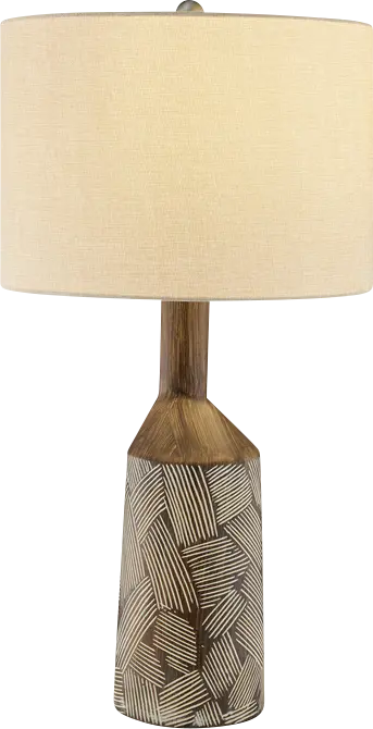 Mullett Bend Brown Lamp
