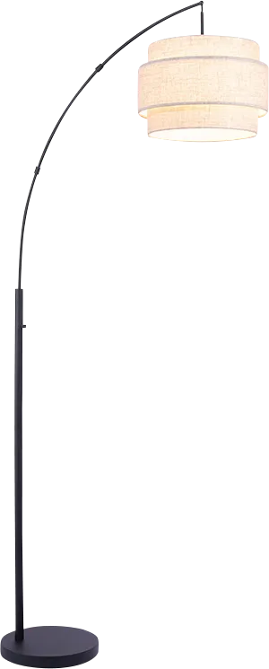 Izan View Black Arc Floor Lamp - Thumbnail - Image 1