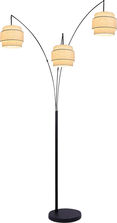 Izan View Black 3-Light Floor Lamp