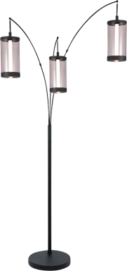 Petoskey Cove Black 3-Light Floor Lamp