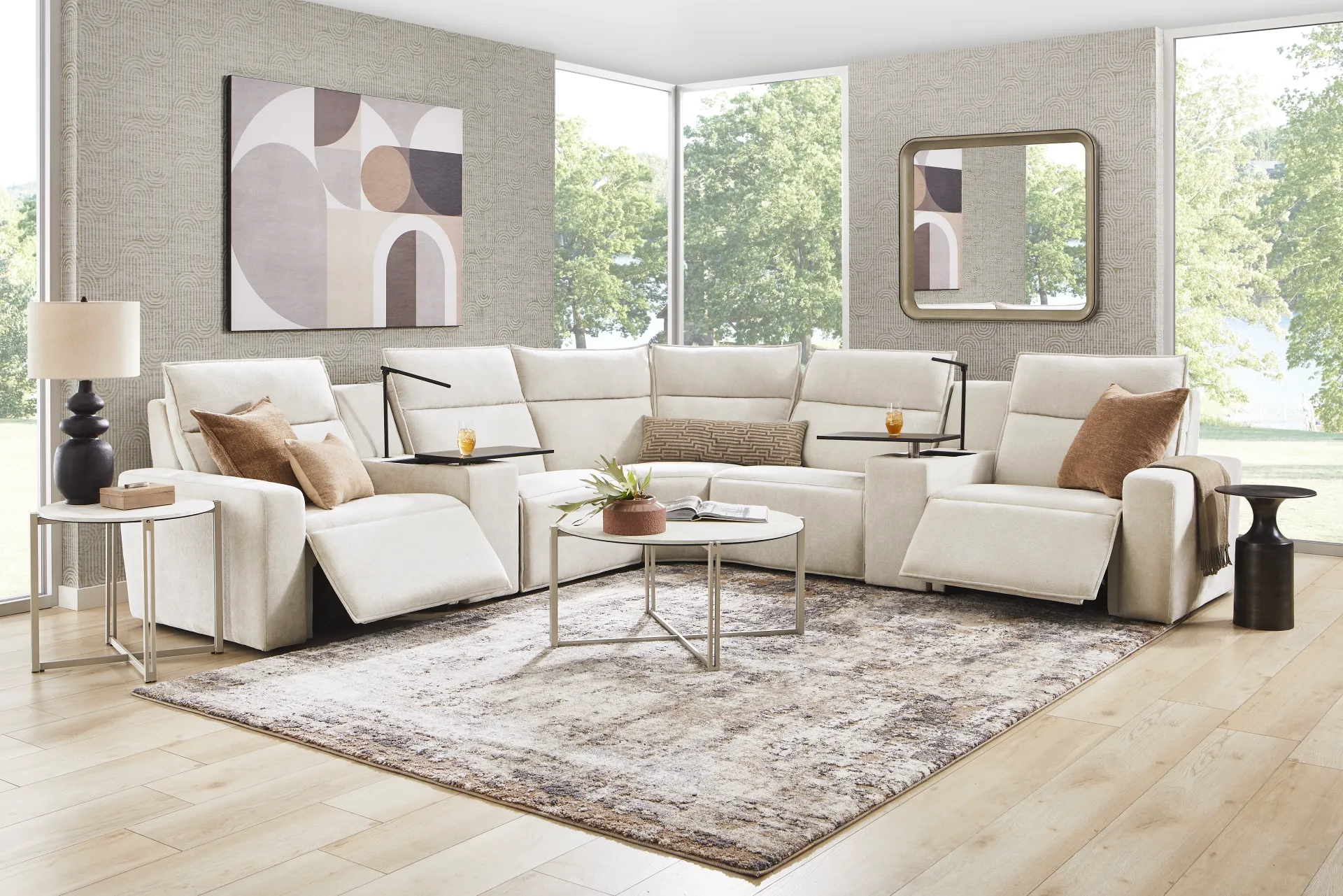 Silver 7 Pc Dual Power Reclining ModularTwo - Image 2