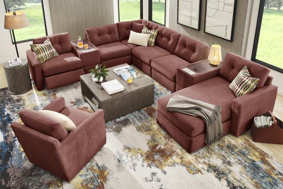Merlot 8 Pc Power Reclining ModularOne