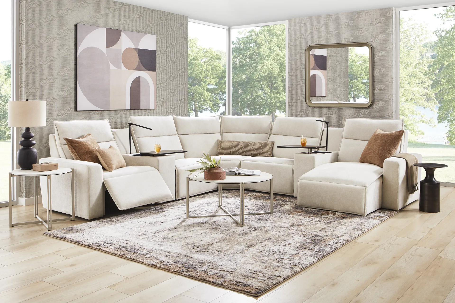 Silver 7 Pc Dual Power Reclining ModularTwo - Image 2