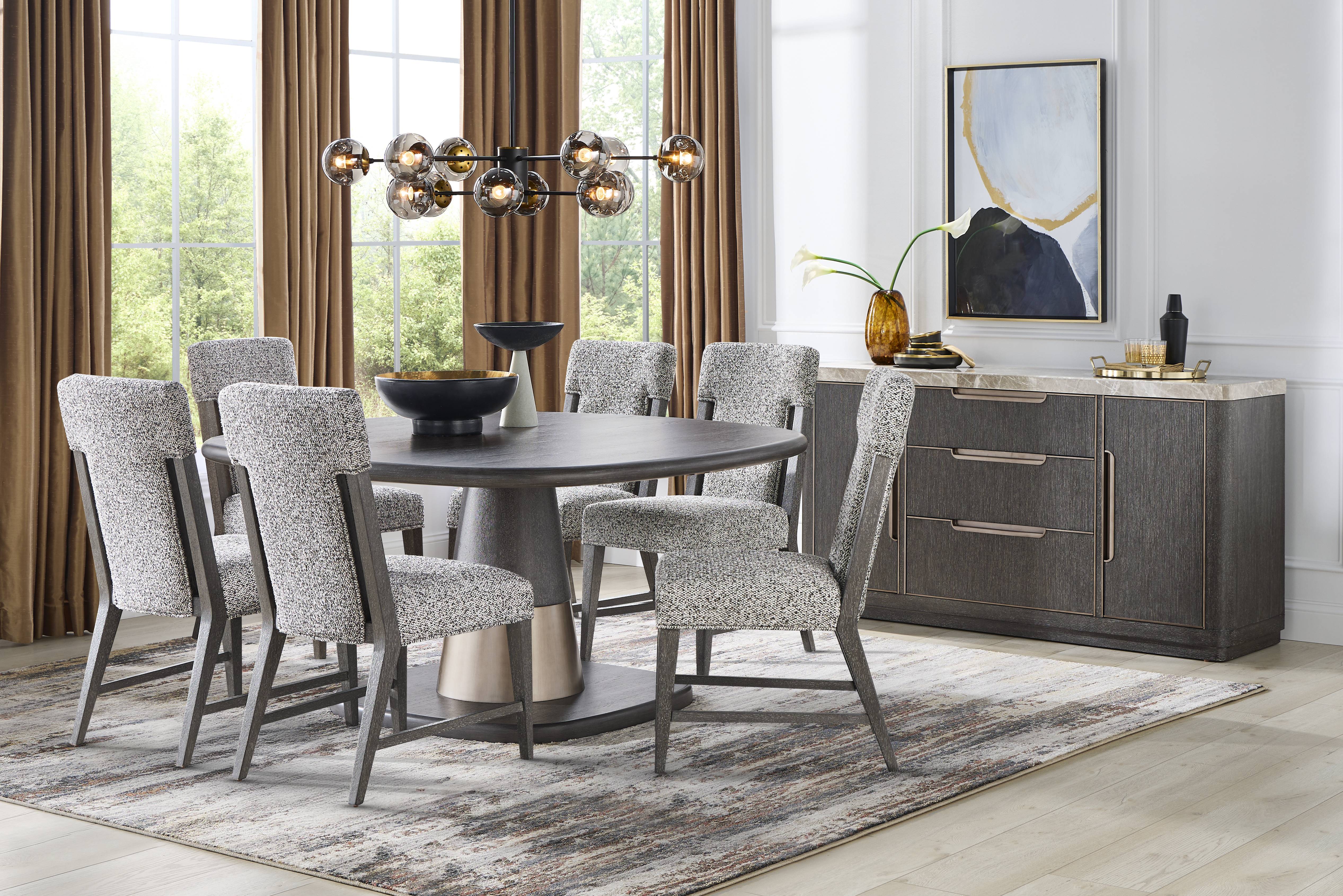 Preston Heights Gray 7 Pc Round Dining Room - Thumbnail - Image 1