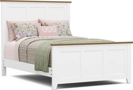Kids Sugar Hollow White Full Panel Bed