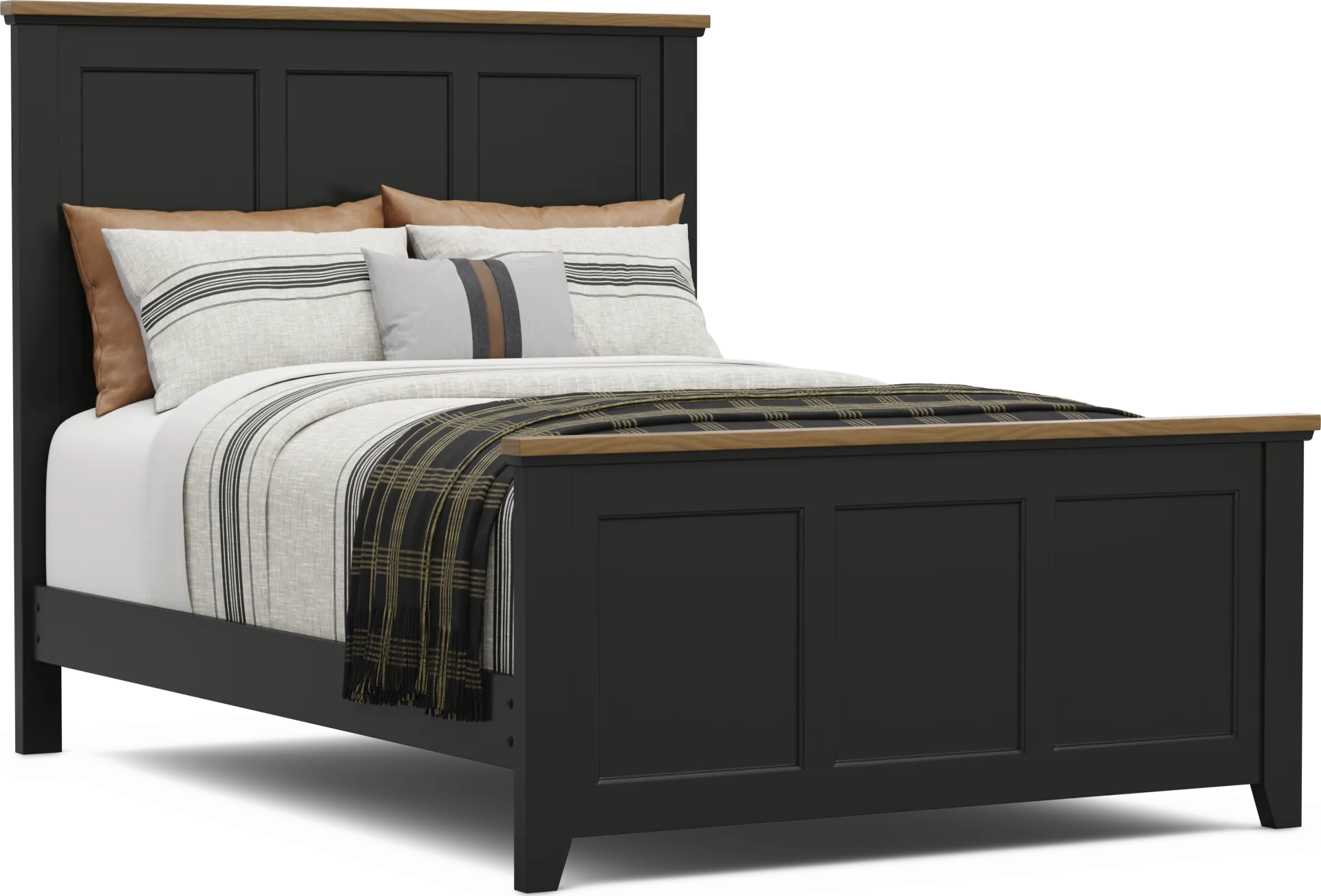 Kids Sugar Hollow Black Full Panel Bed - Image 1
