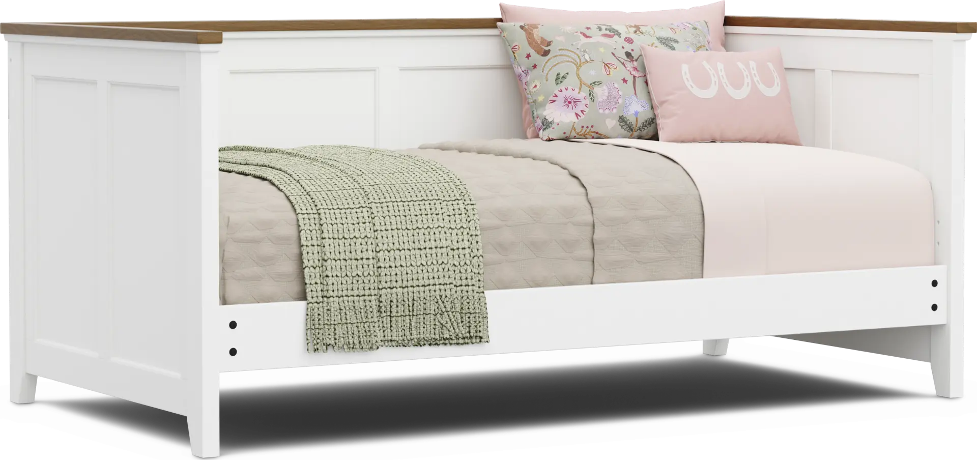 Kids Sugar Hollow White Twin Daybed