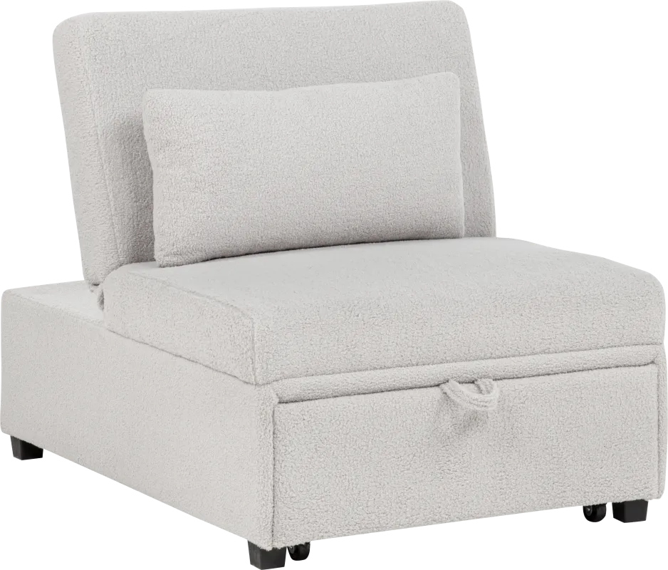 Kids Nimble 2.0 Light Gray Sleeper Chair
