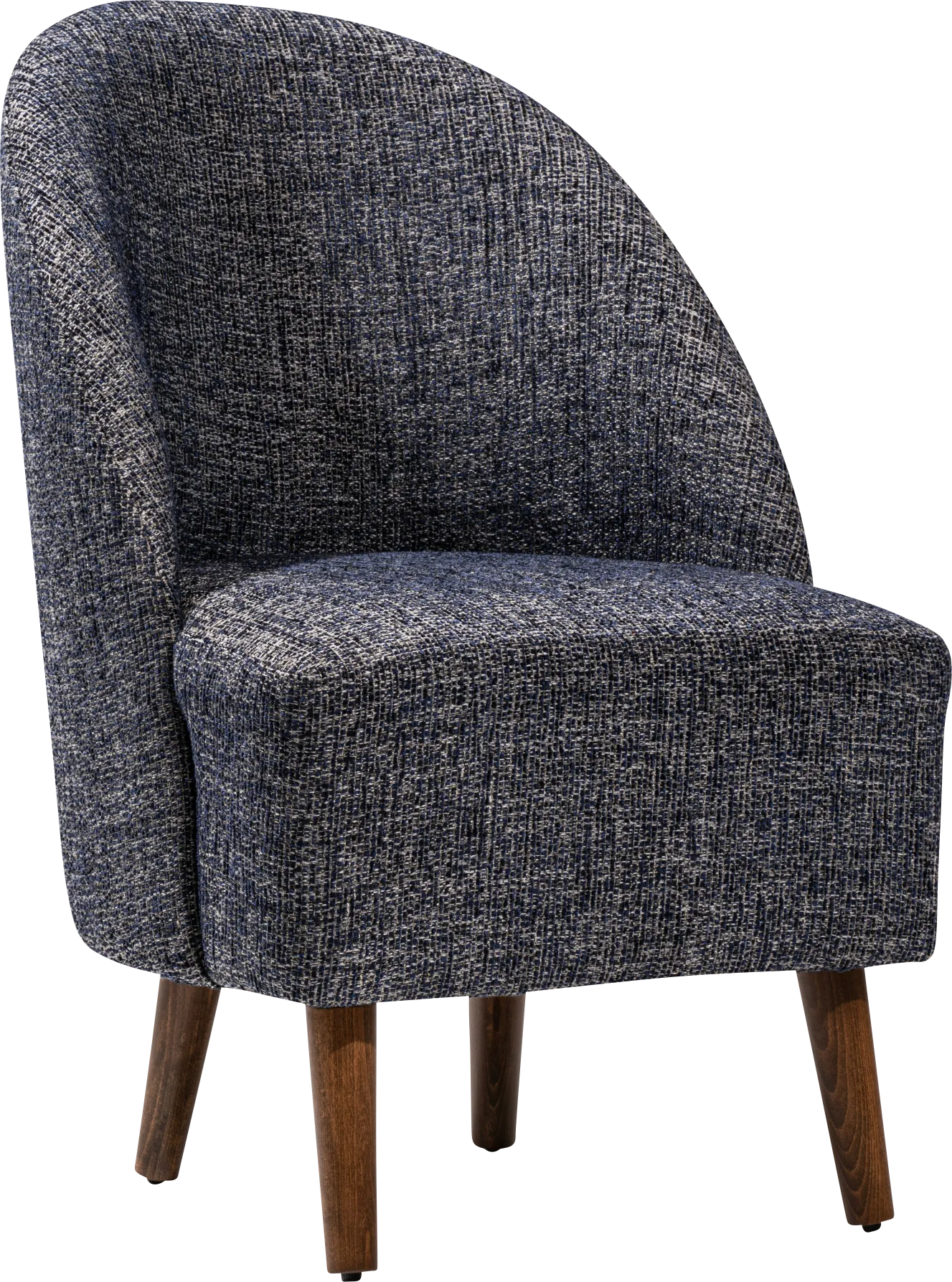 Salena Dark Blue Accent Chair - Thumbnail - Image 1