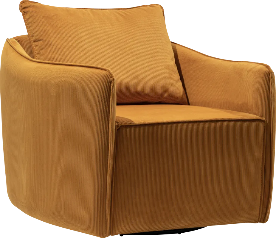 Manvi Brown Swivel Accent Chair