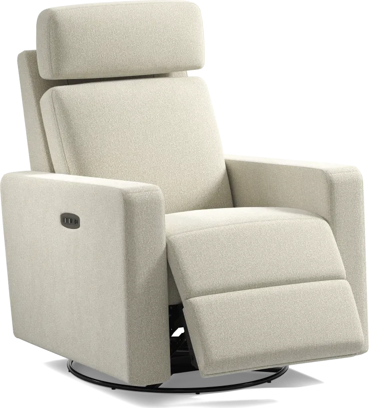 Clifton Gray Dual Power Swivel Glider Recliner