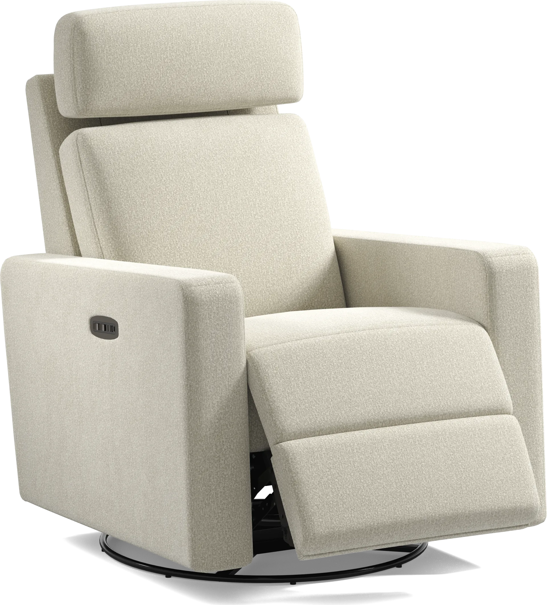 Clifton Gray Dual Power Swivel Glider Recliner - Image 1