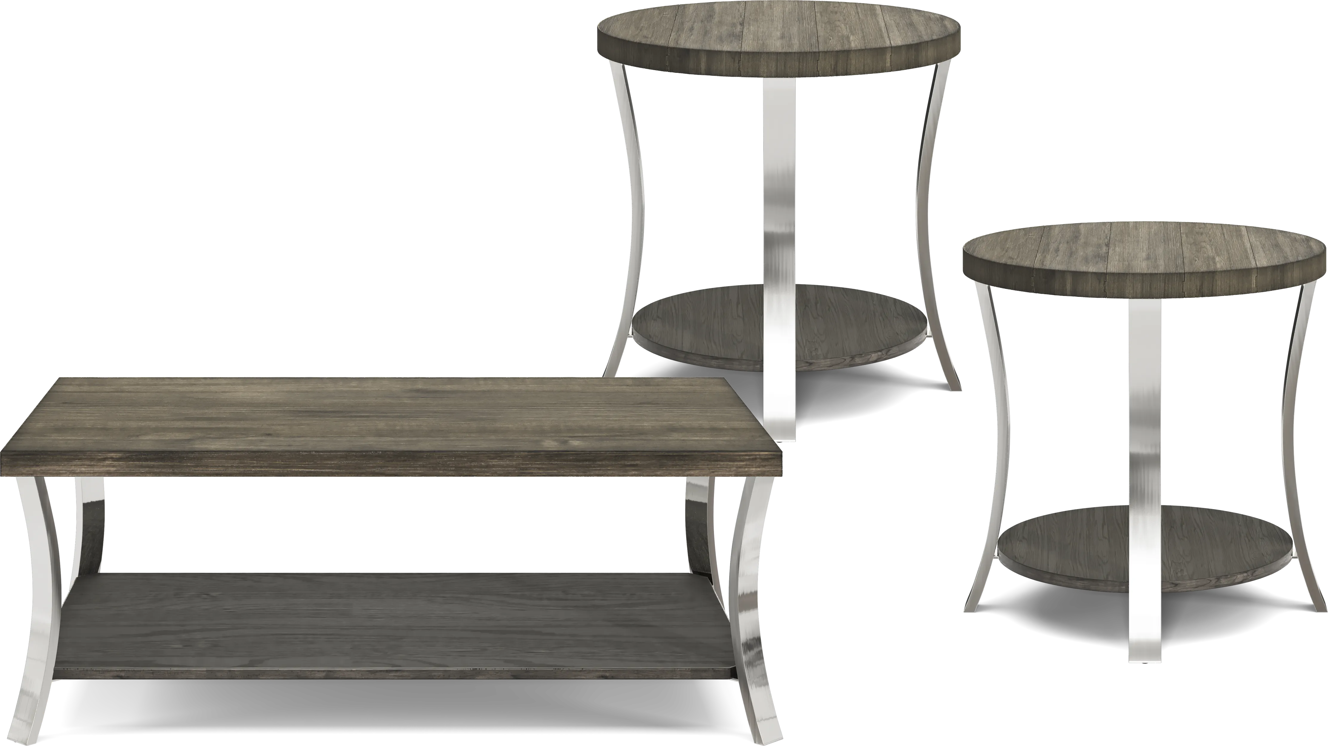 Arland Brown 3 Pc Table Set - Thumbnail - Image 1
