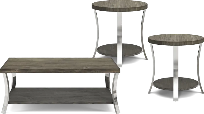 Arland Brown 3 Pc Table Set