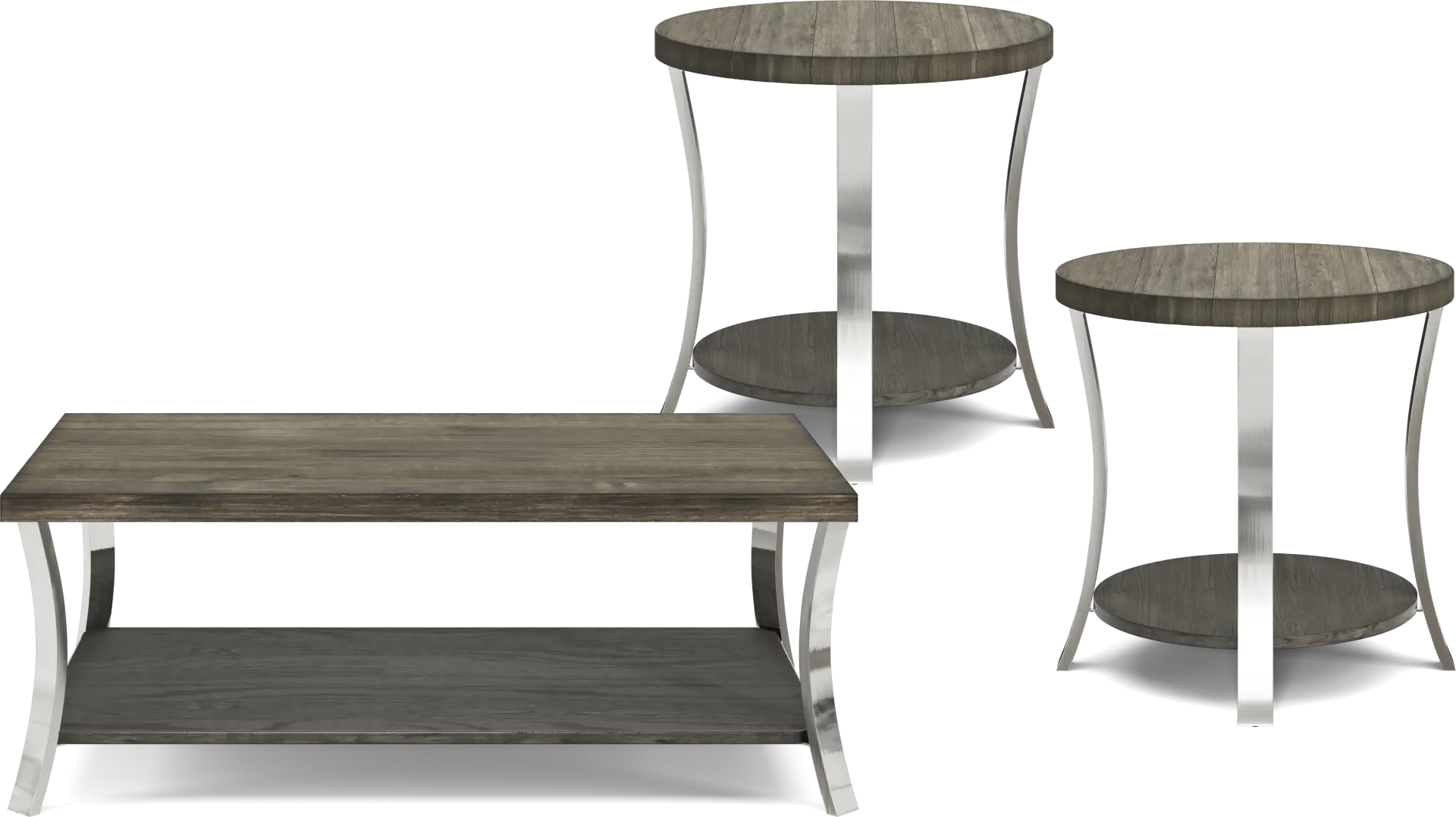 Arland Brown 3 Pc Table Set