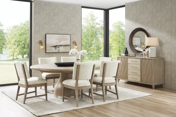 Marisole Taupe 5 Pc Round Dining Room