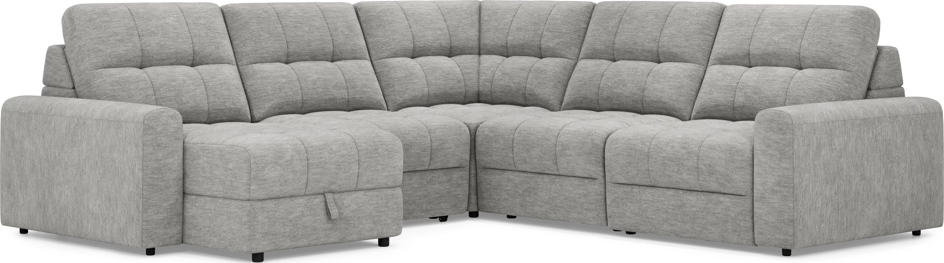 Meriwether Gray 5 Pc Power Slider Sectional